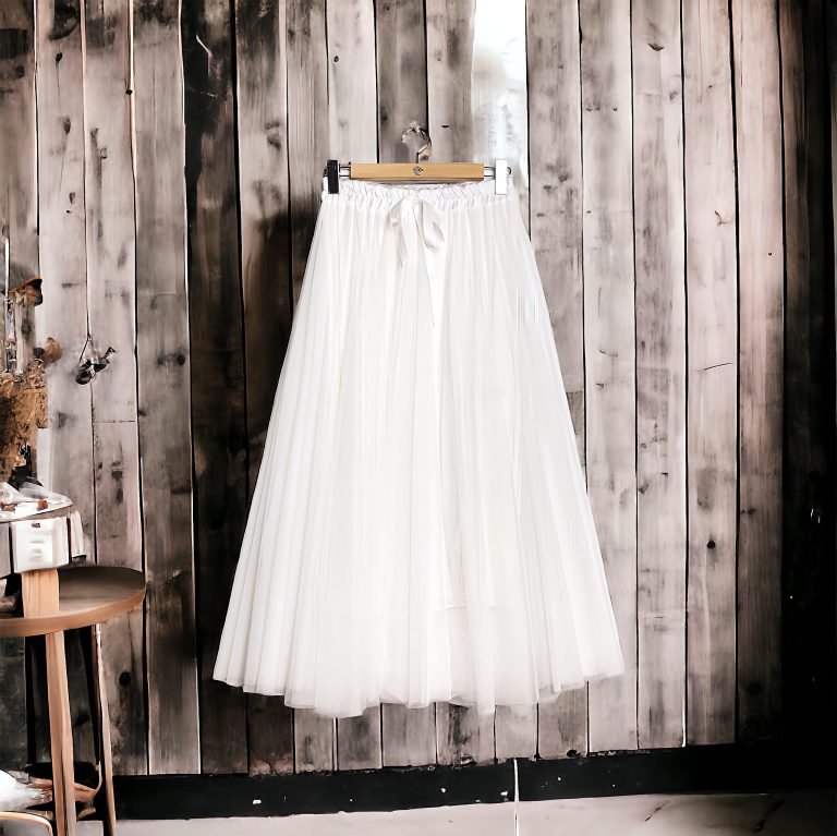 Jupe Bianca en tulle Blanc Mamafalda